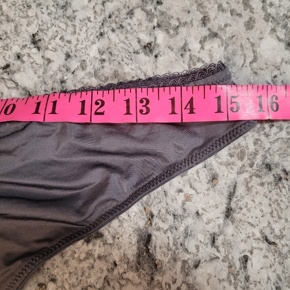 XL Grey Ruched Front Thong - Picture 4 of 6